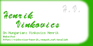 henrik vinkovics business card